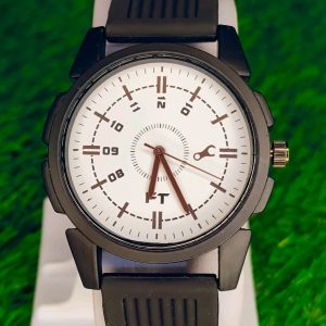 Men's Black Silicone Sport Watch