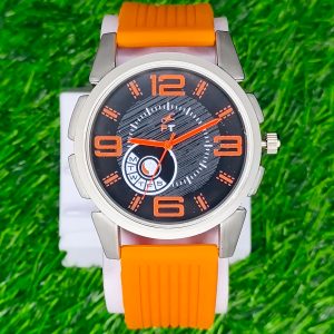 Orange Silicone Sport Watch